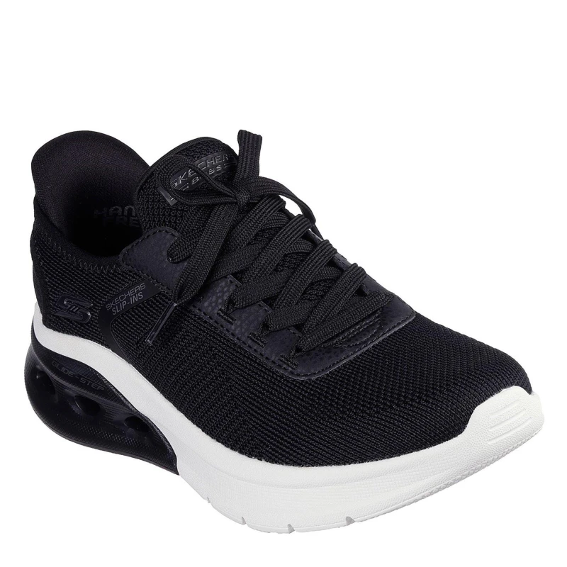 Image of Skechers Womens Bobs Arc Waves Runners Black/White female 4 (37)