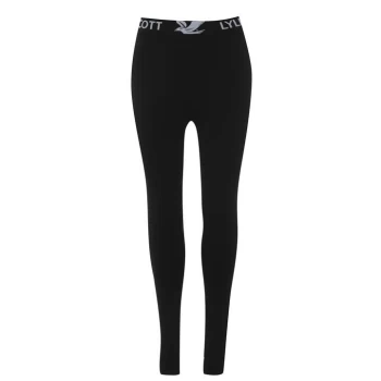 image of Lyle and Scott Waistband Leggings - Black