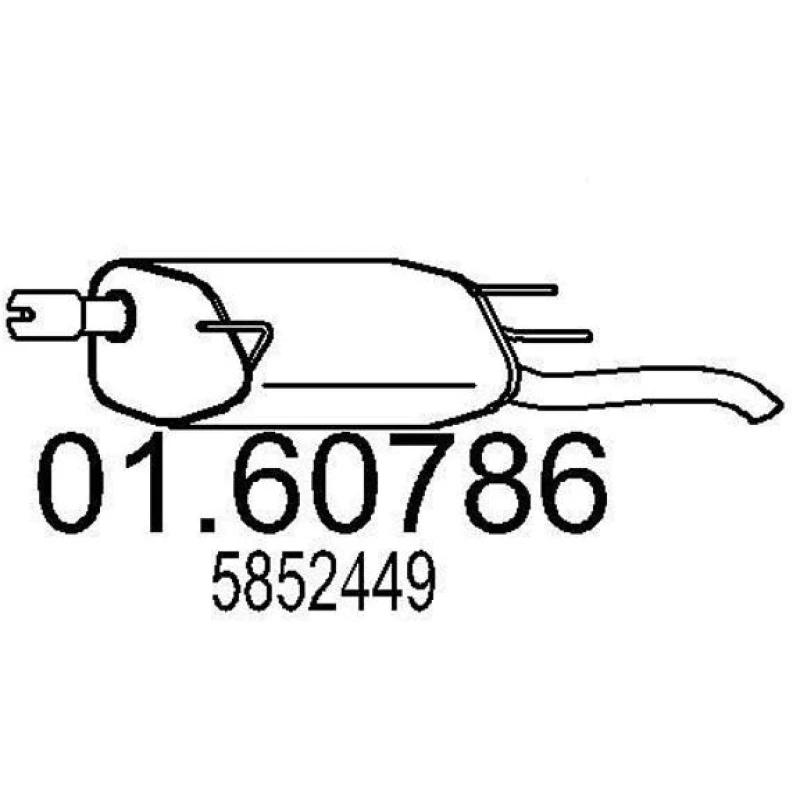 Image of MTS 01.60786 Rear silencer End Silencer (3437)