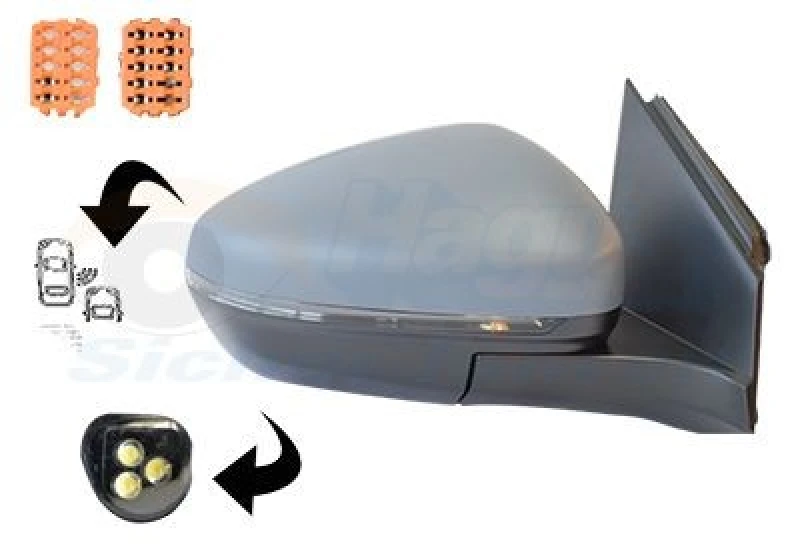 Image of VAN WEZEL Wing mirror VAN WEZEL 4084828