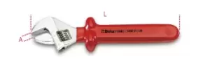 Image of Beta Tools 110 MQ200 VDE 1000V Insulated Adjustable Wrench w Scale 200mm