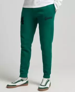 Image of Superdry Mens Vintage Logo Collegiate Joggers Green / Emerald Green - Size: XL
