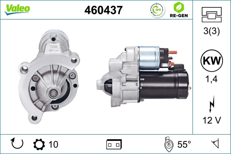 Image of Starter motor VALEO 460437