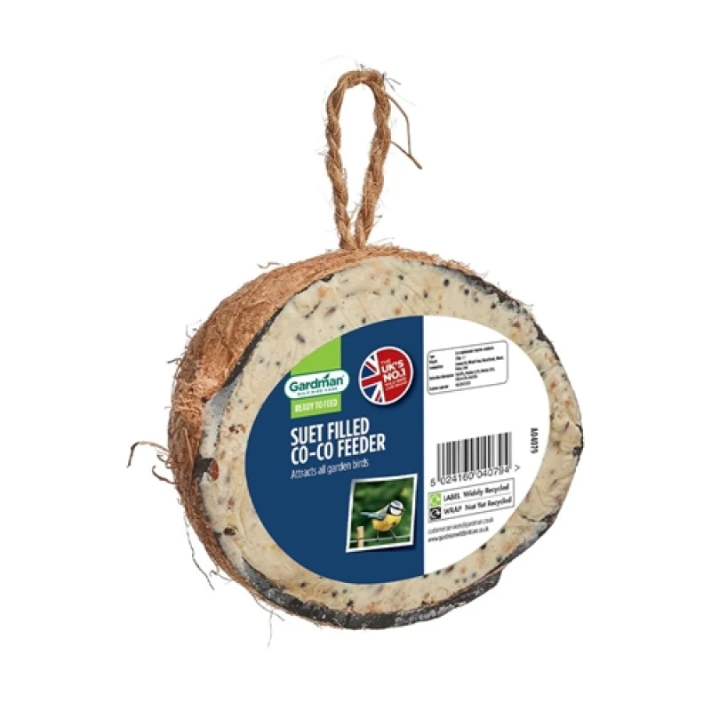 Image of Gardman Gardman Suet Filled Co- Co Feeder - Display Box
