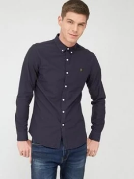 Image of Farah Brewer Oxford Shirt - Navy