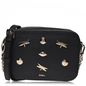 image of Furla Brava Embellished Cross Body Bag - Nero O60