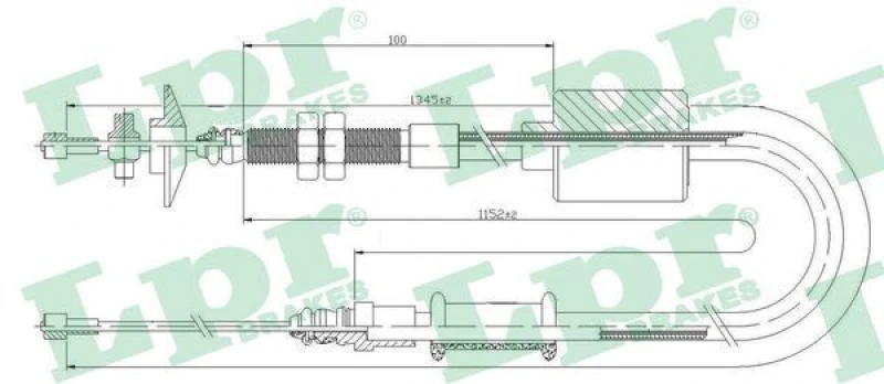 Image of LPR Clutch Cable LPR C0483C