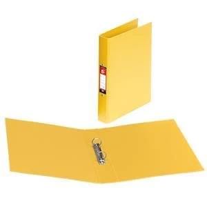 Image of 5 Star A4 2 x O Ring 25mm Polypropylene Ring Binder Yellow Pack of 10