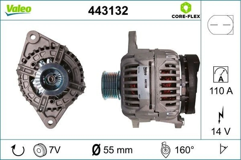 Image of Alternator VALEO 443132