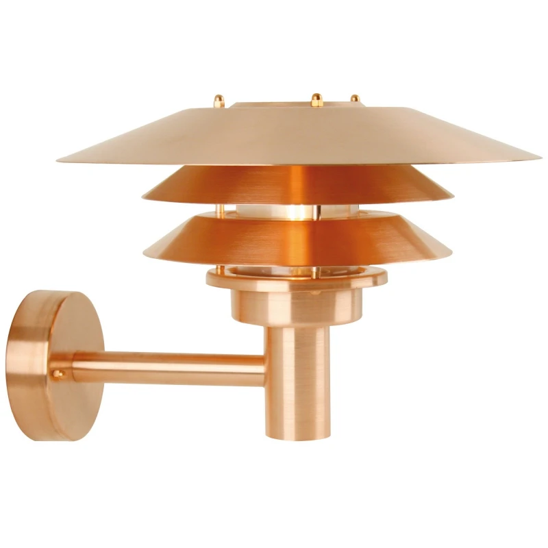 Image of Nordlux Veno Outdoor Wall Light Copper Copper Garden E27 IP54 Mains Copper Unisex