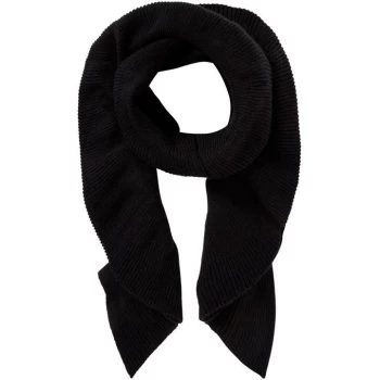 image of Linea Pleated Knitted Scarf - Black