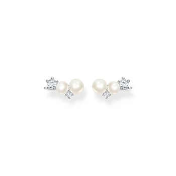 Image of Thomas Sabo THOMAS SABO Charm Pearl Studs - Silver