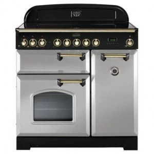 Image of Rangemaster 114700 90cm CLASSIC DELUXE Induction Royal Pearl Brass