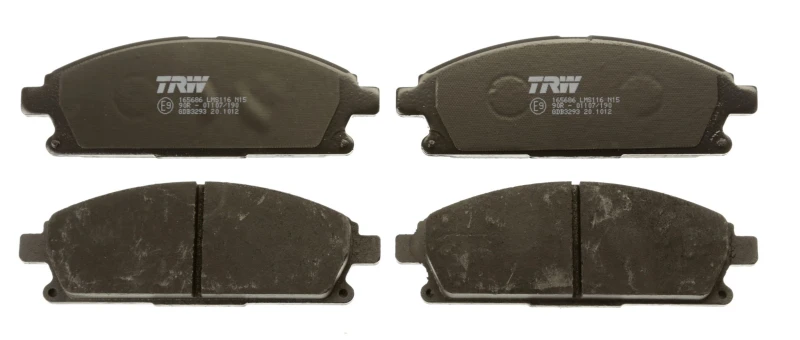 Image of TRW GDB3293 Brake pad set not prepared for wear warning indicator Brake Pad Set,disc brake (402)