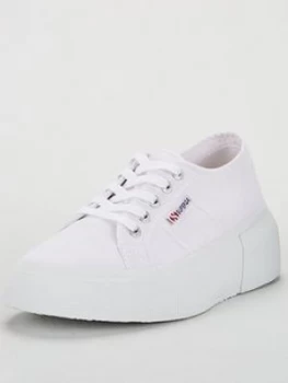 image of SUPERGA 2287 Cotw Chunky Plimsoll Trainer - White, Size 4, Women