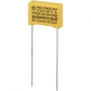 Image of MKP X2 suppression capacitor Radial lead 0.015 uF 275 V AC 10 10 mm L x W x H 13 x 4 x 9mm MKP X2