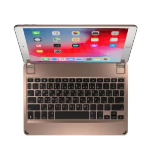 image of 10.5" QWERTY Arabic English Bluetooth Wireless Keyboard for iPad Air 3rd Generation Lightweight Aluminium Body Backlit Keys Rose Gold