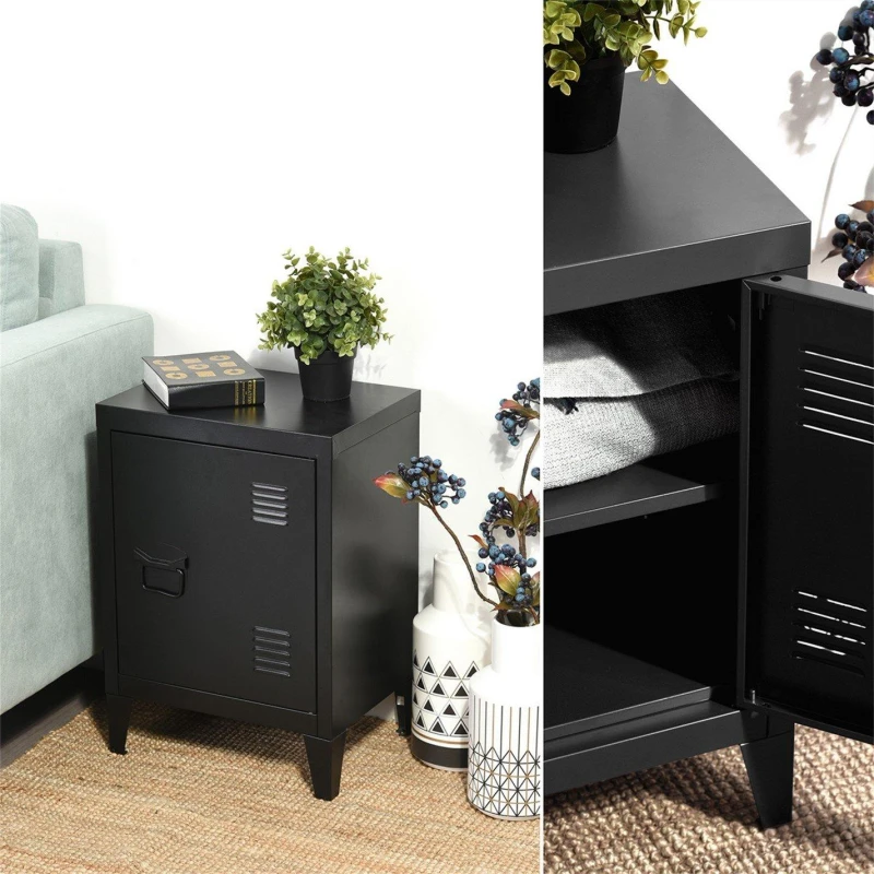 Image of Urban Meuble Industrial Metal Storage Cabinet Black unisex One Size