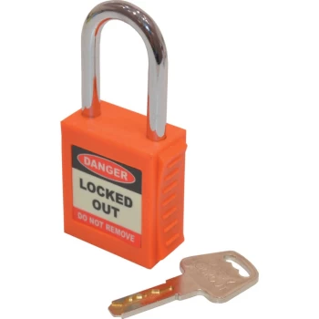 Image of Safety Lockout Orange Key Padlock - 20MM