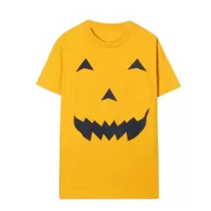 image of Brave Soul Womens/Ladies Pumpkin T-Shirt Dress (S) (Orange)