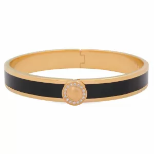 Image of Sparkle Button Plain 1cm Hinged Bangle