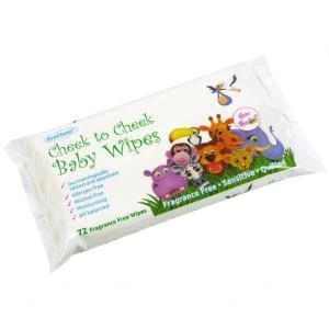 Image of EcoClenz Sensitive Baby Wipes Fragrance Free Flowpack of 60 59592EC