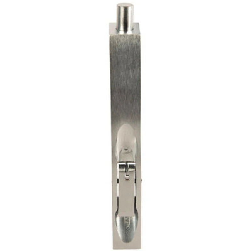 Image of Loops Lever Action Flush Door Bolt with Flat Keep Plate 152 x 20mm Satin Chrome Multi unisex