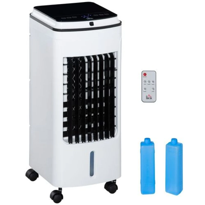 Image of HOMCOM Portable Air Cooler with 4L Capacity Evaporative Air Cooling Fan White