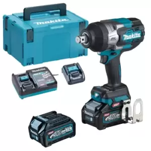 image of Makita TW001G 40v Max XGT Cordless 3/4" Drive Impact Wrench 2 x 2.5ah Li-ion Charger Case