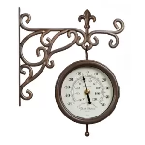 Inside Out York Station Wall Clock and Thermometer