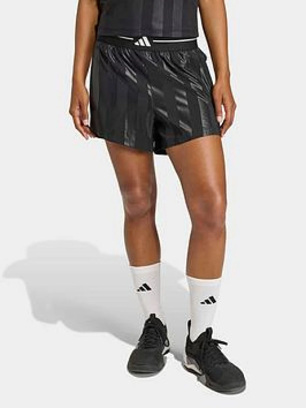 Image of Womens shorts adidas Hyperglam 3-Stripes Emboss Noir Female L