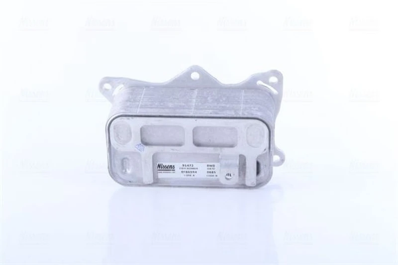 Image of NISSENS 91472 Oil Cooler ** FIRST FIT ** with gaskets/seals, without filter Aluminium Oil Cooler,engine oil (469)