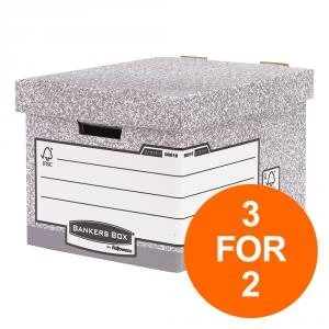 image of Bankers Box by Fellowes Heavy Duty Standard Storage Box FSC Ref