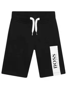 Image of BOSS Boys Logo Jog Shorts - Black, Size 10 Years