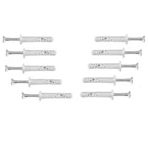 Image of Nylon Hammer Wall Plug Corall Cylindrical Window Door Frame Concrete Brick - Size 5x35mm - Pack of 40