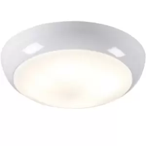 Image of Emergency Bulkhead with Opal Diffuser and White Base, IP44 28W