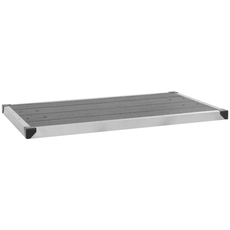 Image of VIDAXL vidaXL Outdoor Shower Tray WPC Stainless Steel 110x62cm Grey 8719883783406