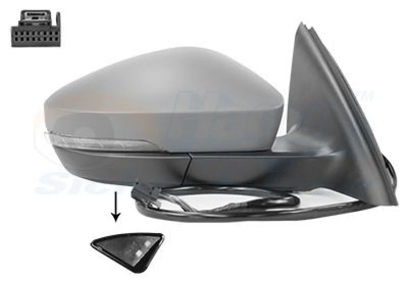 Image of VAN WEZEL Wing mirror VAN WEZEL 7631816