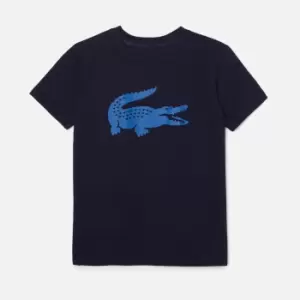 image of Lacoste Boys Logo-Detailed Cotton-Blend T-Shirt - 10 Years