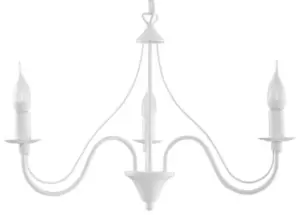 image of Minerwa 3 Light Multi Arm Chandelier White, E14