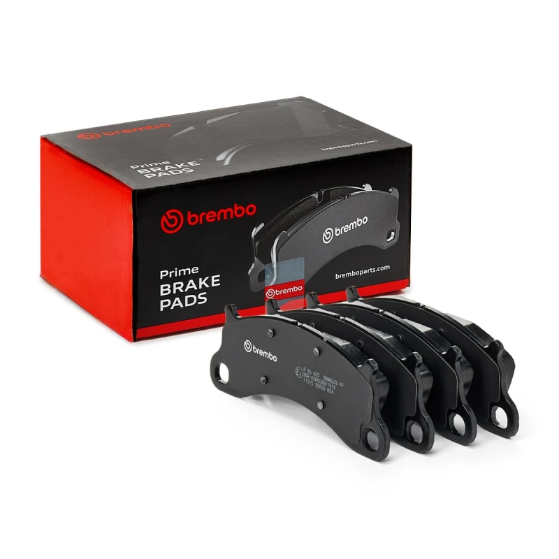 Image of BREMBO P 65 025 Brake pad set PRIME LINE prepared for wear warning indicator, without accessories, with anti-squeak plate Brake Pad Set,disc brake (4
