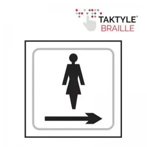 Image of Ladies Graphic Arrow Right&rsquo; Sign; Self Adhesive Taktyle;