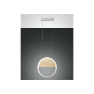 image of Fabas Luce Pierre LED Integrated Pendant Ceiling Light Light White Glass