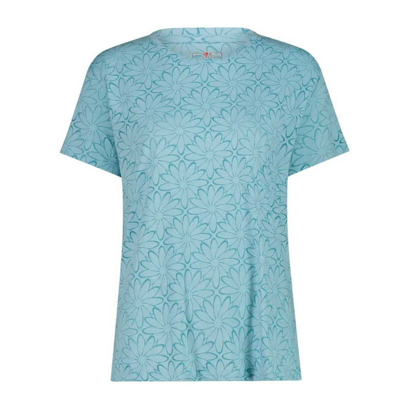 Image of CMP Floral Printed T-Shirt Women CMP Bleu Female 2XS