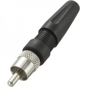 image of RCA connector Plug straight Number of pins 2 Black