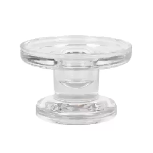Image of Round Double Ended Glass Candle Holder