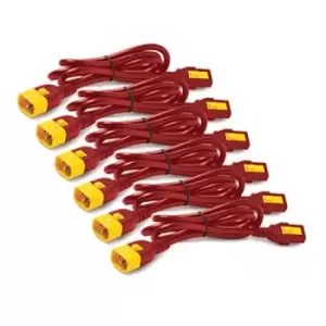 image of APC AP8702S-WWX340 power cable Red 0.61 m C13 coupler C14 coupler