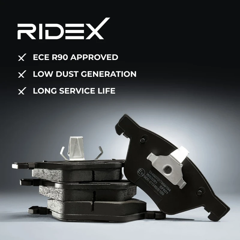 Image of RIDEX 402B2107 Brake pad set with bolts/screws Brake Pad Set,disc brake (402)
