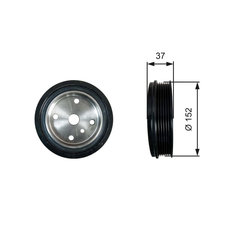 Image of GATES Crankshaft pulley GATES TVD1137