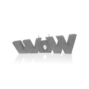 Image of Gray Matt WOW Sign Candle
